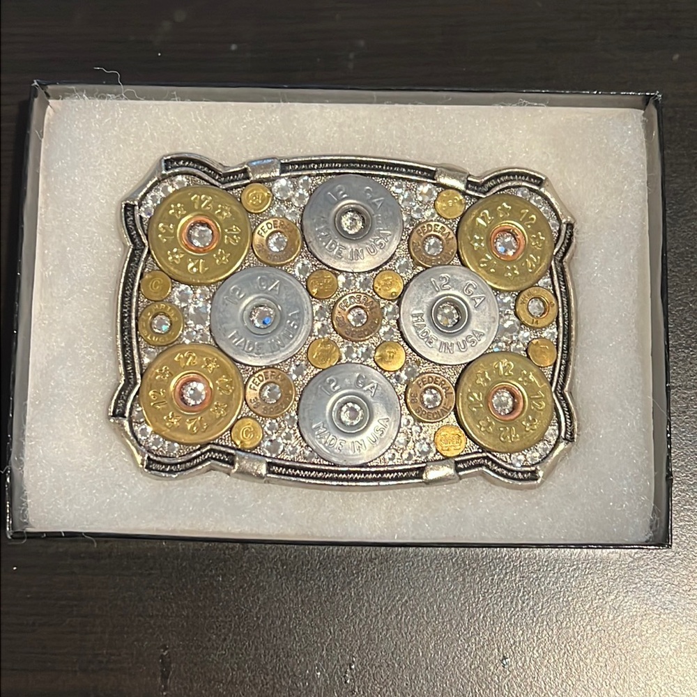 TEXAS sized belt buckle w/ Swarovski crystals